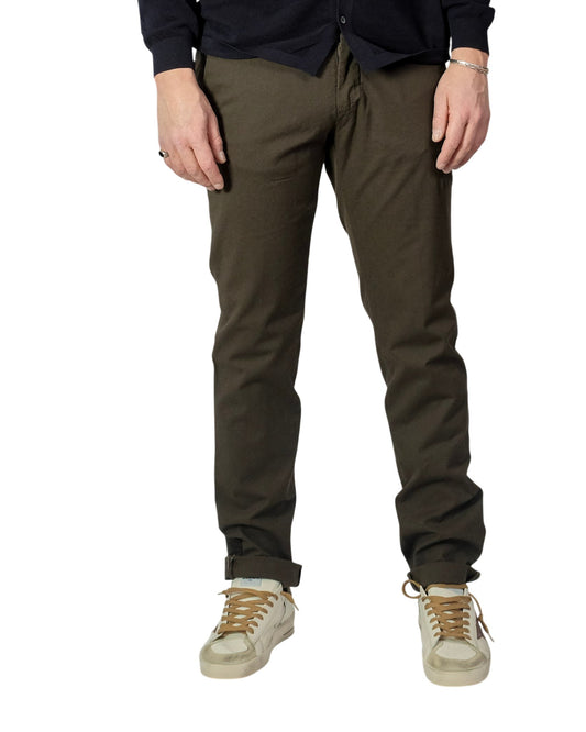 Mason’s Torino City Icon Flex Cotton Linen Slim Fit Marrone