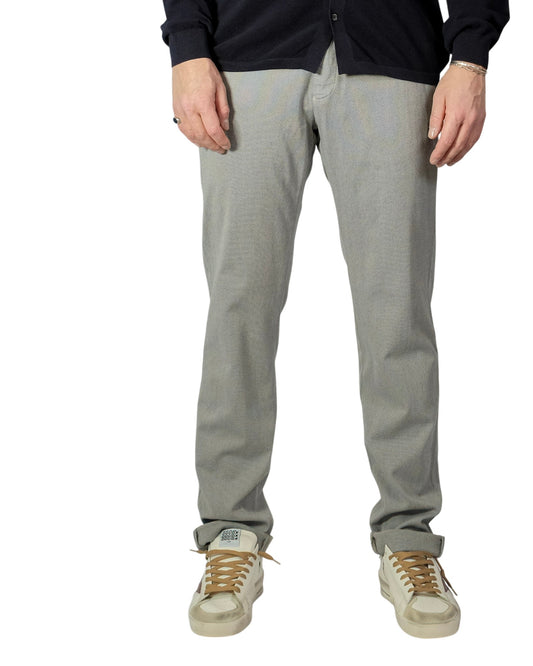 Mason’s Torino Flex CBE155 Stretch Slim Fit Beige Blue Visgraat