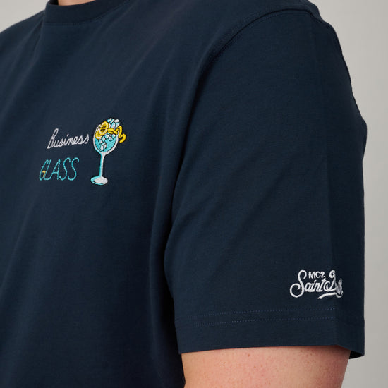 MC2 Saint Barth T-shirt met Business Glass cocktail artwork