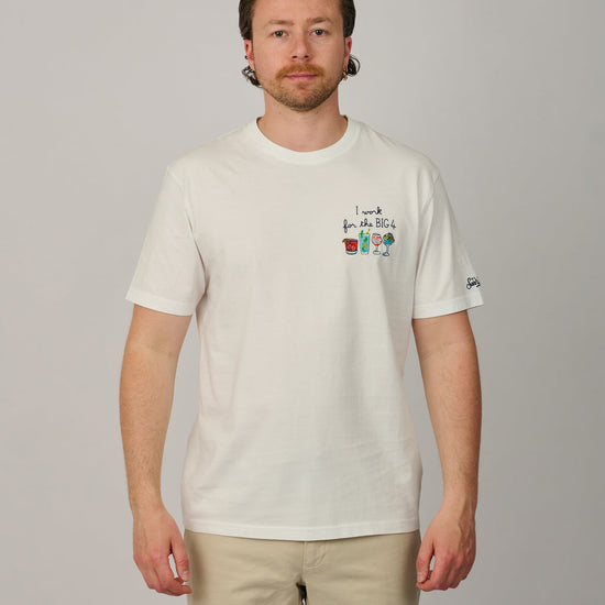 MC2 Saint Barth Portofino Big 4 T-shirt in wit