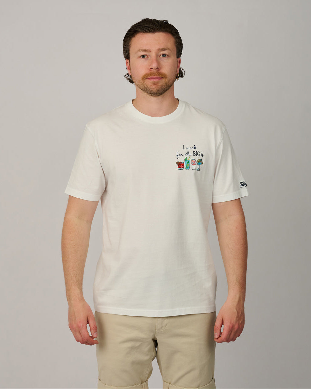 MC2 Saint Barth Portofino Big 4 T-shirt in wit