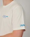 Detail van katoenen MC2 Saint Barth Portland T-shirt met print