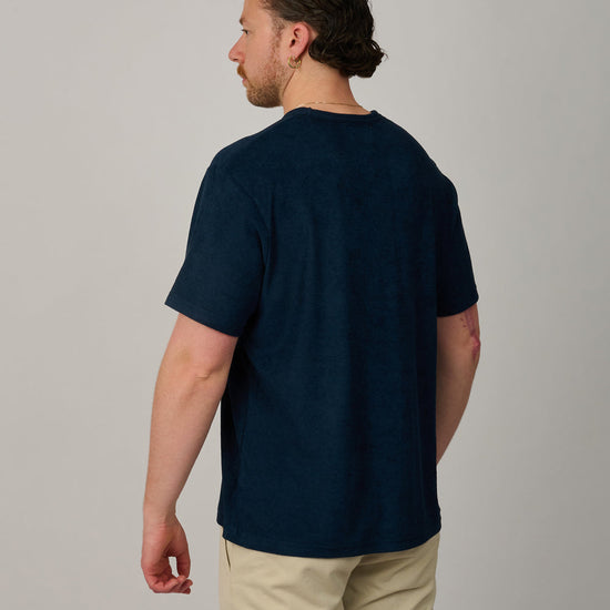 MC2 Saint Barth T-shirt in Terry Navy voor heren bij Checkpoint Mol - achterkant