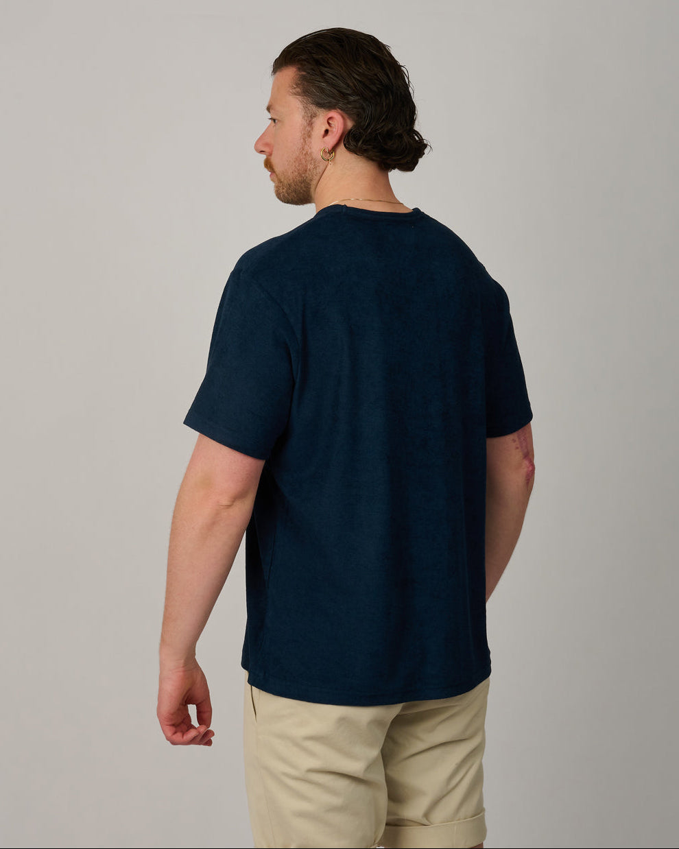 MC2 Saint Barth T-shirt in Terry Navy voor heren bij Checkpoint Mol - achterkant