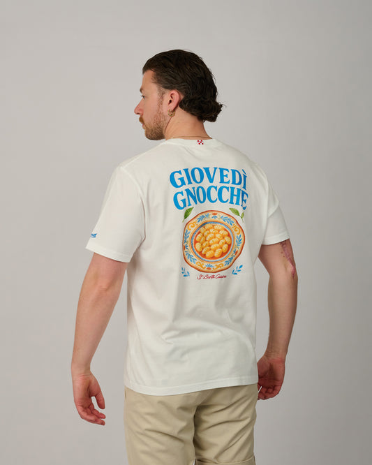 op model MC2 Saint Barth Giovedì Gnocche heren T-shirt met grappige Italiaanse backprint bij Checkpoint Mol
