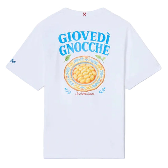 MC2 Saint Barth Giovedì Gnocche heren T-shirt met grappige Italiaanse backprint bij Checkpoint Mol