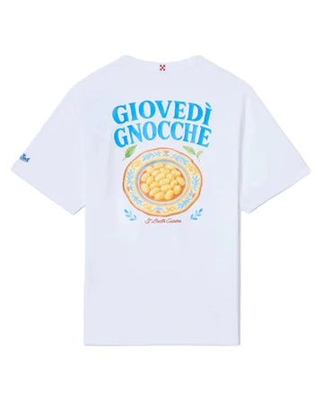 MC2 Saint Barth Giovedì Gnocche heren T-shirt met grappige Italiaanse backprint bij Checkpoint Mol