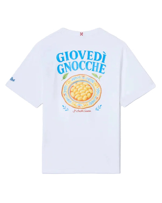 MC2 Saint Barth Giovedì Gnocche heren T-shirt met grappige Italiaanse backprint bij Checkpoint Mol