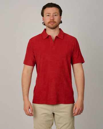 
MC2 Saint Barth Jeremy Terry Polo in Brick Red 