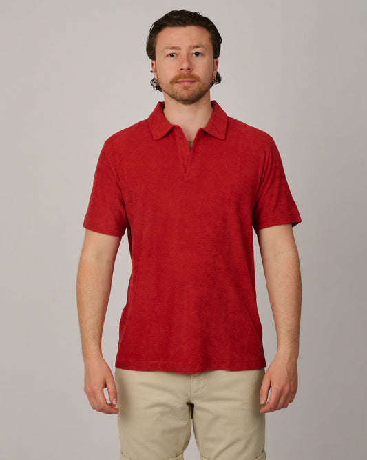 
MC2 Saint Barth Jeremy Terry Polo in Brick Red 