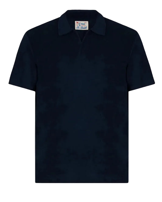 MC2 Saint Barth badstof polo in navyblauwe tint