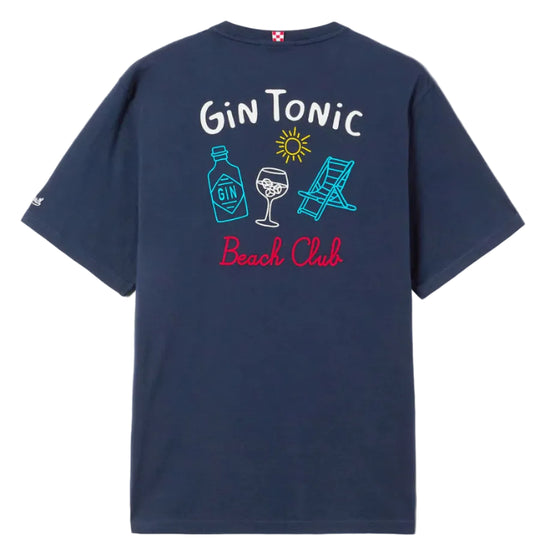MC2 Saint Barth Portland Gin Tonic heren T-shirt met print en geborduurde rugprint bij Checkpoint Mol