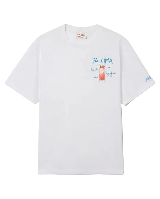 MC2 Saint Barth Portofino Paloma heren T-shirt met cocktailborduurwerk bij Checkpoint Mol