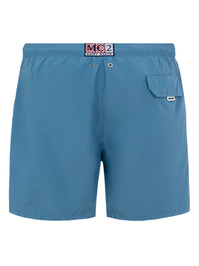 achter van MC2 Saint Barth Lighting zwemshort met elastische tailleband en trekkoord bij  checkpoint