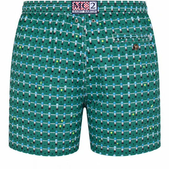 Groeen Mc2 Saint Barth swimshorts met footbalgame print