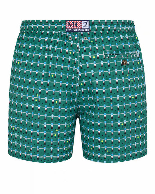 Groeen Mc2 Saint Barth swimshorts met footbalgame print
