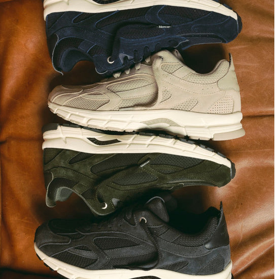 Mercer The Re-Run Premium Sand sneaker in zachte zand- en beigetinten