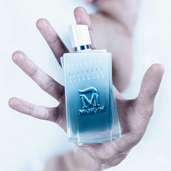 Morph Disumano Ice parfum flacon in hand bij CHeckpoint