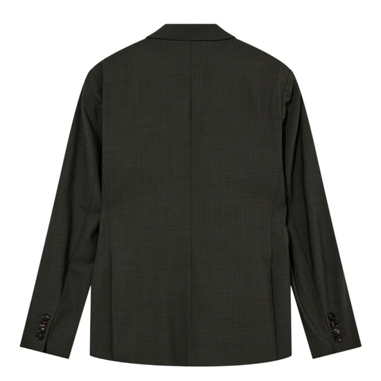 MOS MOSH Gallery Lui Dynamic Luxe Double Breasted Blazer Dark Green als comfortabele donkergroene outfit achterkant