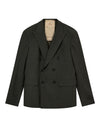 Mos Mosh Lui Dynamic Luxe Double Breasted Blazer in Dark Green bij Checkpoint Mol