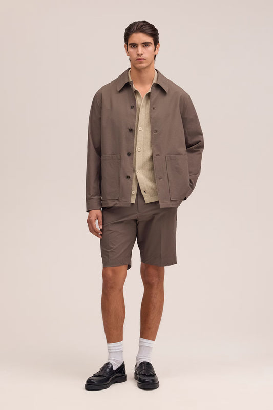NN.07 Blaze 10038 Overshirt Seersucker Cotton Husk