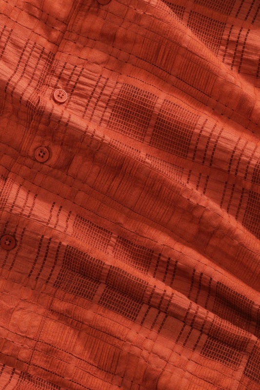 NN.07 Ben Jacquard Check Shirt Sienna