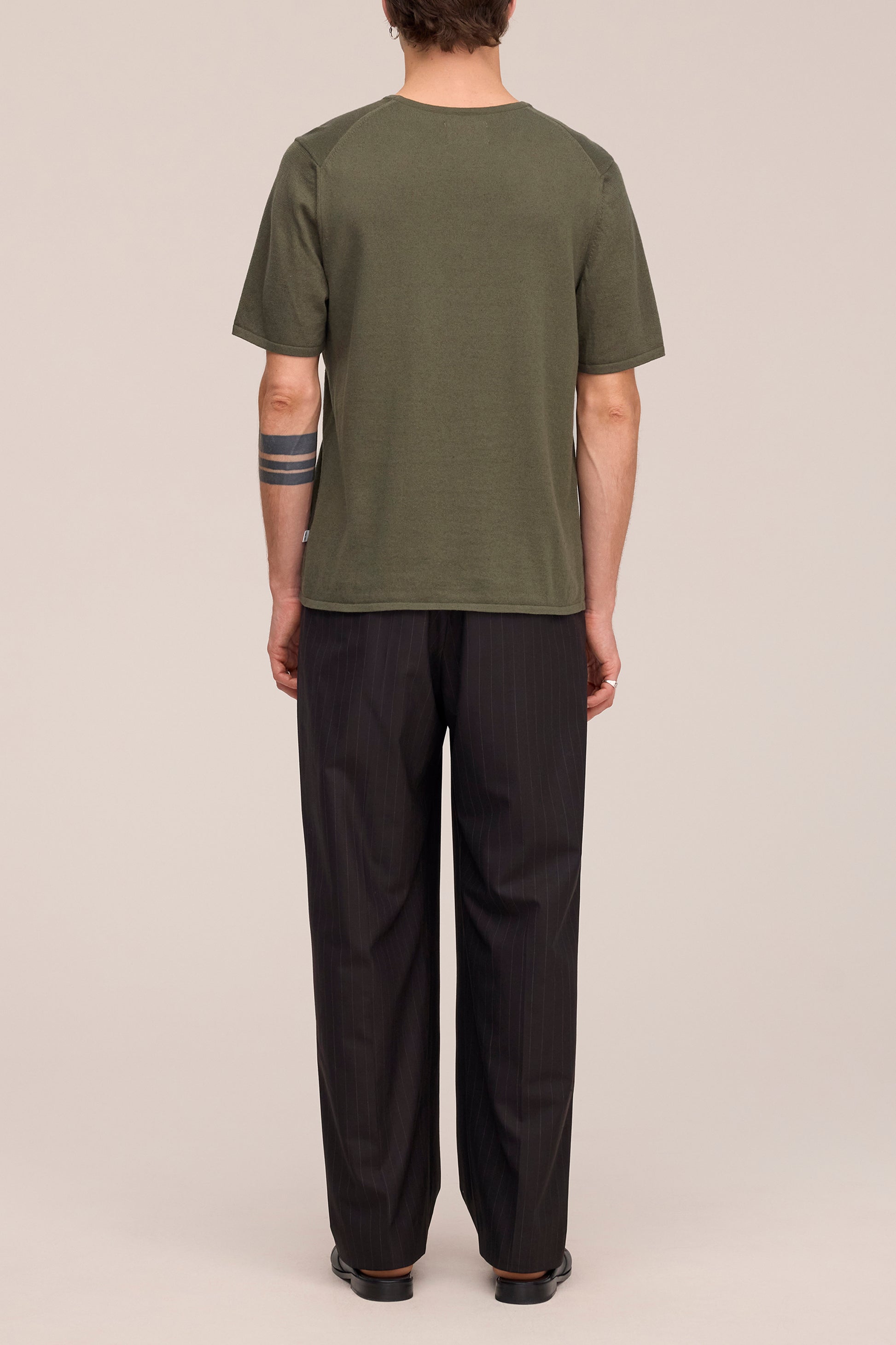 NN.07 Bari 60055 Cotton Cashmere T-shirt in Capers bij Checkpoint Mol