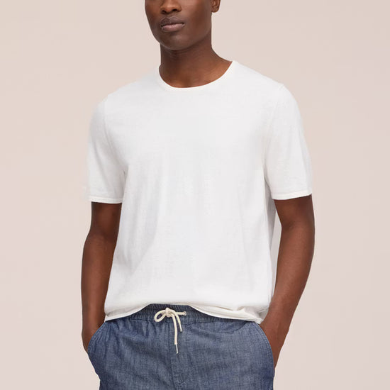 NN.07 Bari 60055 Cotton Cashmere T-shirt in Ivory bij Checkpoint Mol