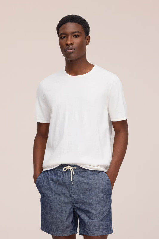 NN.07 Bari 60055 Cotton Cashmere T-shirt in Ivory bij Checkpoint Mol