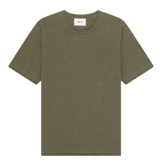 NN.07 Bari 60055 Short Sleeve Tee in Capers bij Checkpoint Mol