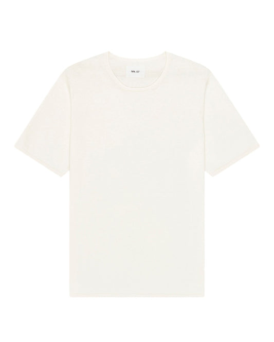 NN.07 Bari 60055 Short Sleeve Tee in Ivory bij Checkpoint Mol