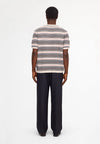 NN.07 Danny 60059 Ultrasoft Chenille Knit T-shirt in Multi Stripe bij Checkpoint Mol