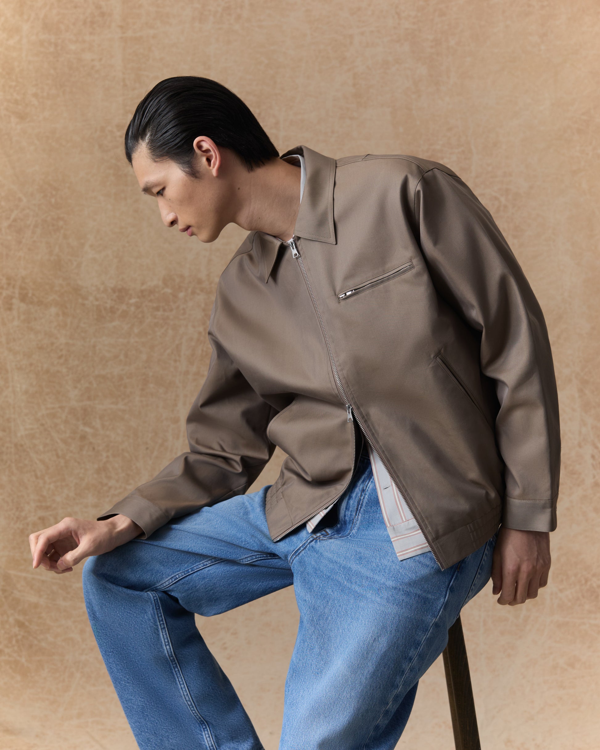 NN.07 Gideon 80038 Lightweight Jacket in Clay Mirage bij Checkpoint Mol