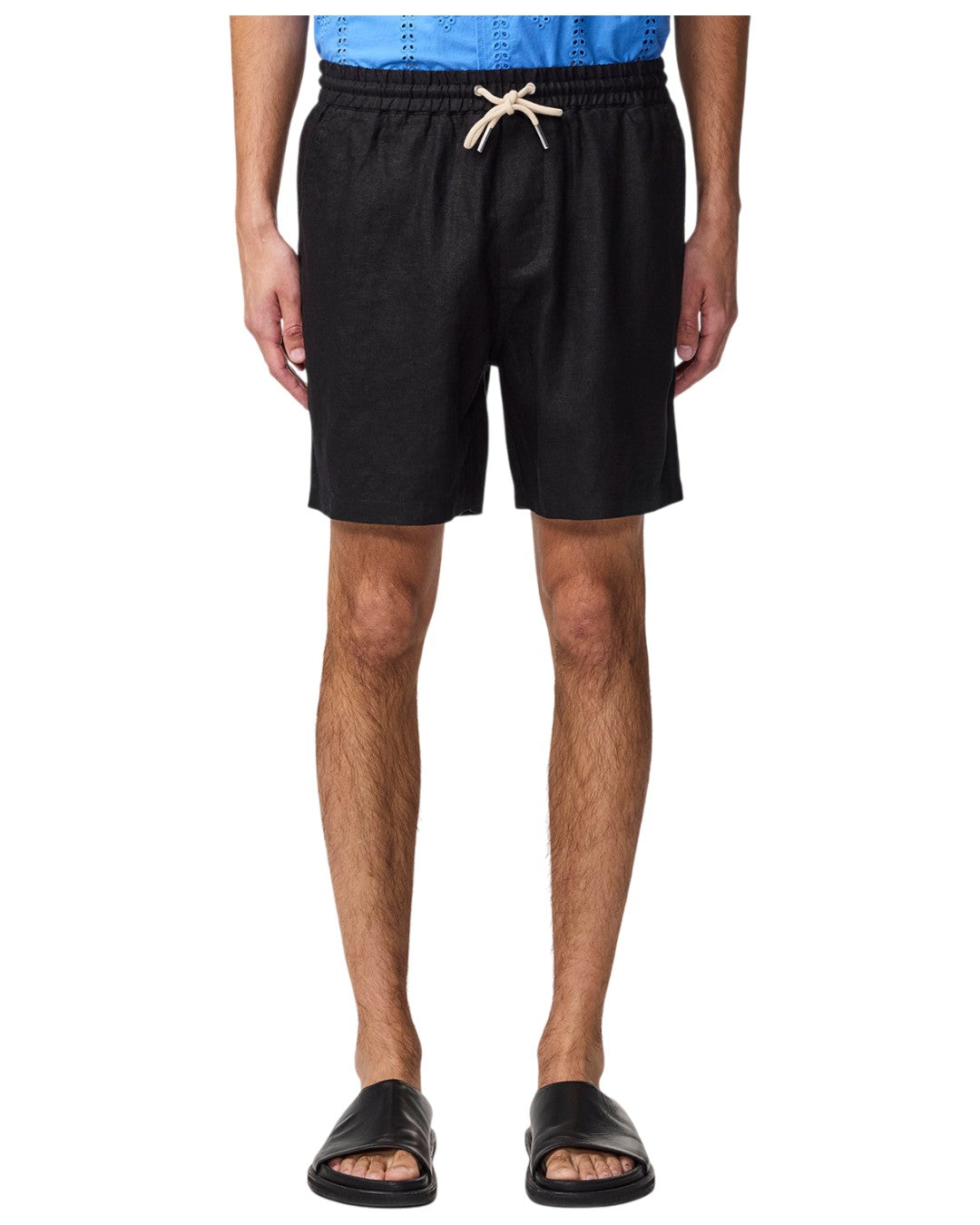 NN.07 Gregor linnen shorts met relaxte fit