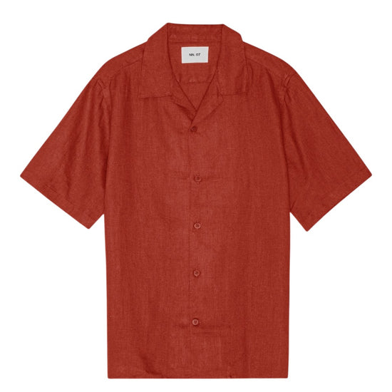 NN.07 Julio 5708 Linen Shirt in Sienna Heat