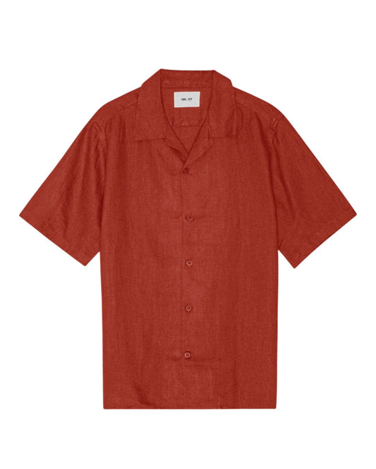 NN.07 Julio 5708 Linen Shirt in Sienna Heat