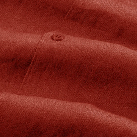 linnen detail van de NN.07 Julio shirt in sienna heat voor heren bij Checkpoint Mol