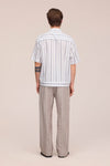 NN.07 Reed SS 50073 Supima Cotton Shirt in Blue Stripe bij Checkpoint Mol