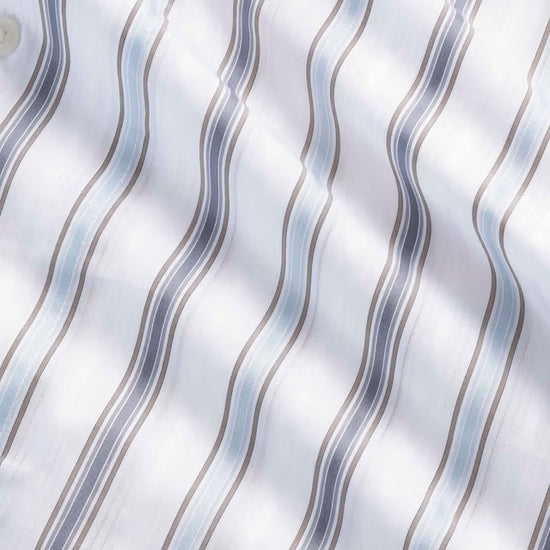 NN.07 Reed SS 50073 Supima Cotton Shirt in Blue Stripe bij Checkpoint Mol