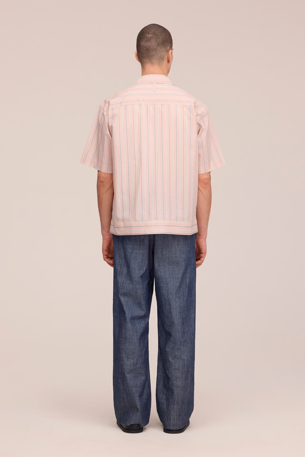 NN.07 Reed SS 50073 Pima Cotton Shirt in Pink Stripe bij Checkpoint Mol2