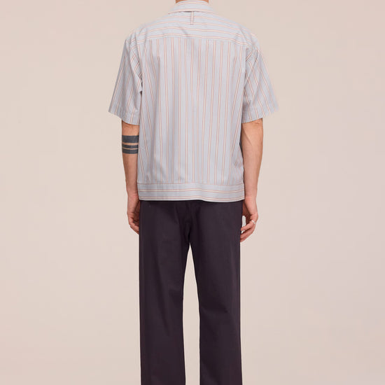 NN.07 Reed SS 5322 Supima Cotton Shirt in Red Stripe bij Checkpoint Mol