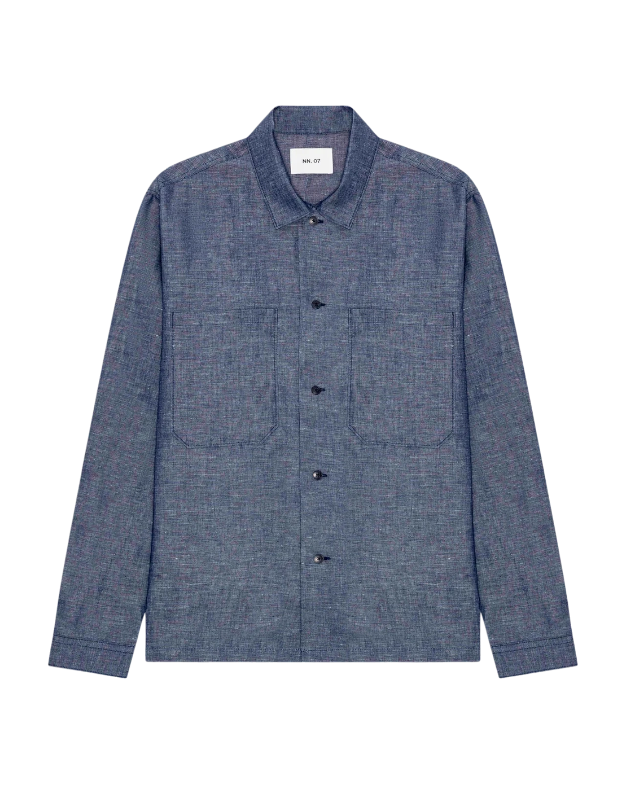 NN.07 Rob 50067 Chambray Denim Overshirt in Raw Indigo bij Checkpoint Mol