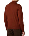 Paul Smith Merino Full Zip Cardigan Roest – achteraanzicht op model | Checkpoint Mol