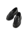 Bovenaanzicht van de zwarte Playboy Shoes Austin penny loafer bij checkpoint