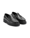 Playboy Shoes Austin zwarte penny loafer in zijaanzicht