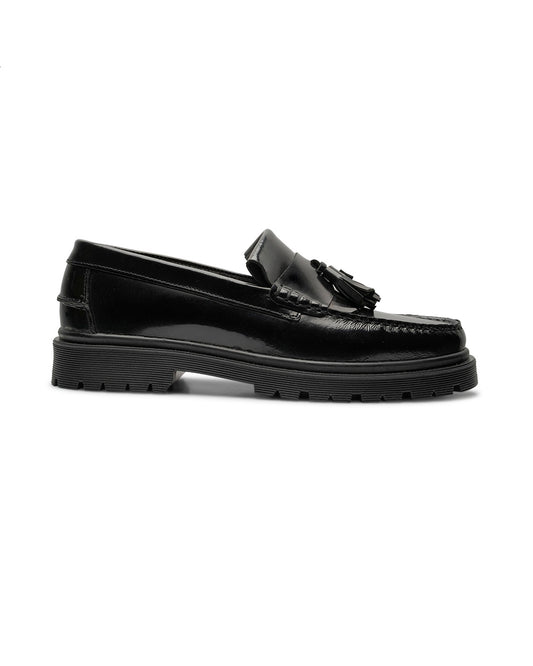 Playboy Shoes Florida tassel loafers in zwart polido-leer
