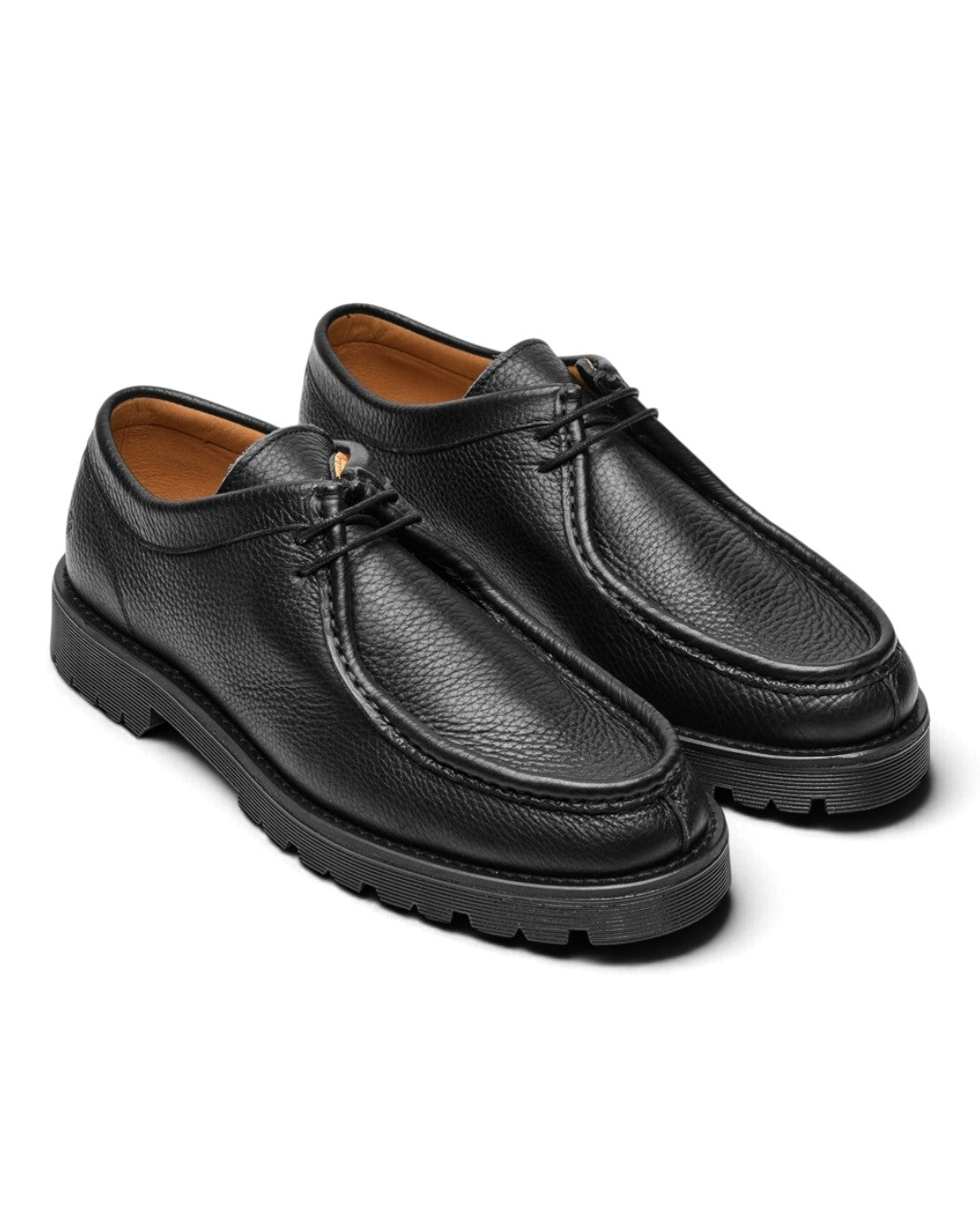 Playboy Shoes Malo zwarte moc-toe schoen in zijaanzicht