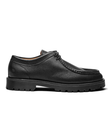Playboy Shoes Malo moc-toe veterschoenen in zwart tumbled leather