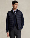 Polo Ralph Lauren Colden Opvouwbare Donsbodywarmer Navy – vooraanzicht op model | Checkpoint Mol