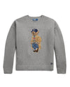 Polo Ralph Lauren Polo Bear Wol-Kasjmier Trui Grijs – vooraanzicht met Polo Bear | Checkpoint Mol